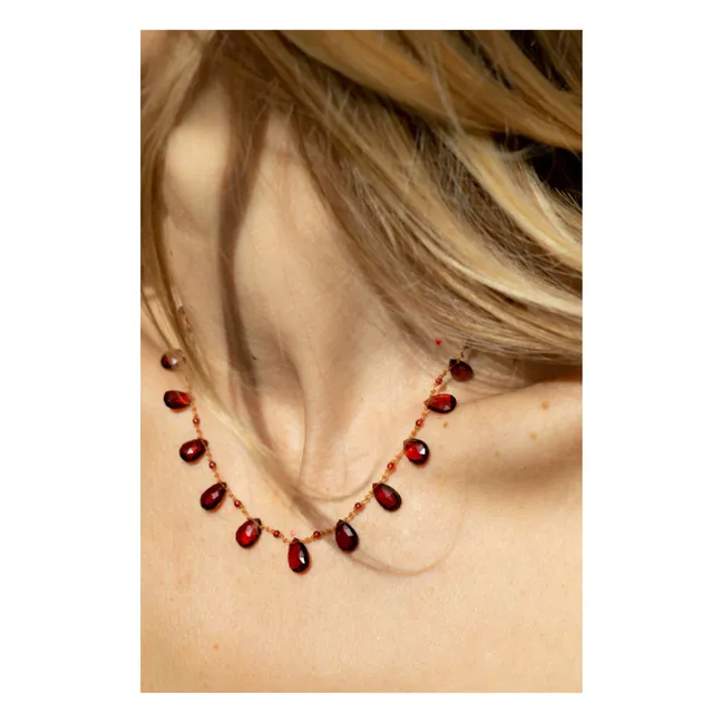 Elston Drops &amp; Beads necklace | Garnet