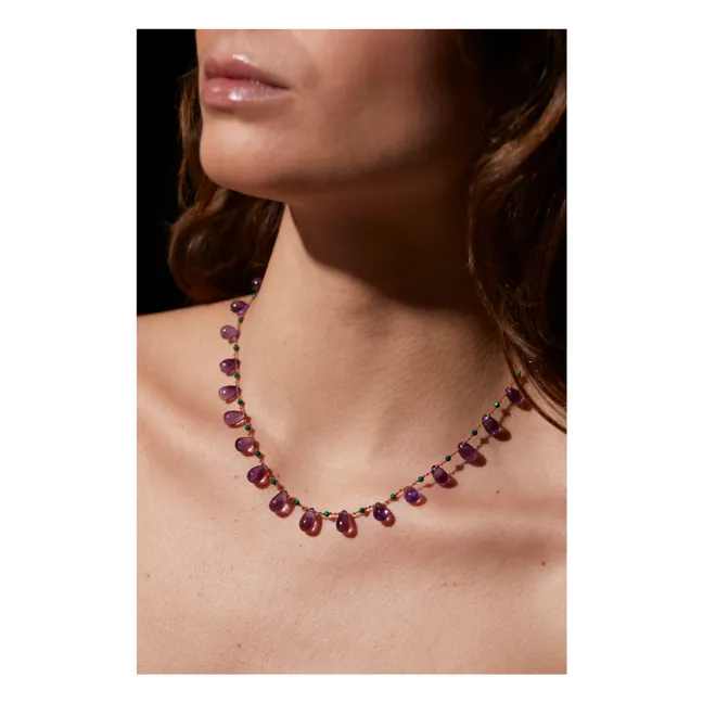Youngtown Drops &amp; Beads Halskette | Amethyst