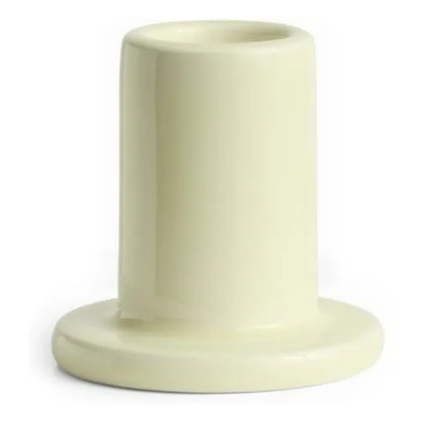Hay Lemon Yellow Earthenware Tube Candlestick