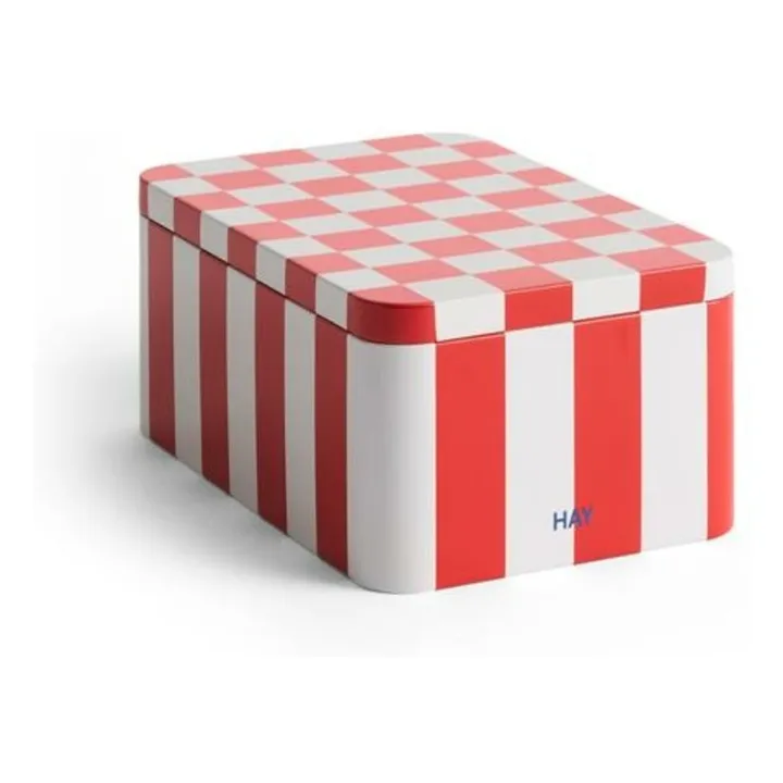 Boîte de rangement Tin | Rouge- Image produit n°0