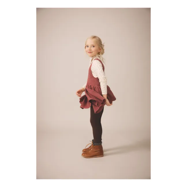 Robe Sage Laine de Mérinos | Bois de rose