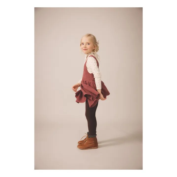 Robe Sage Laine de Mérinos | Bois de rose- Image produit n°3