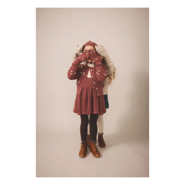 Robe Sage Laine de Mérinos | Bois de rose