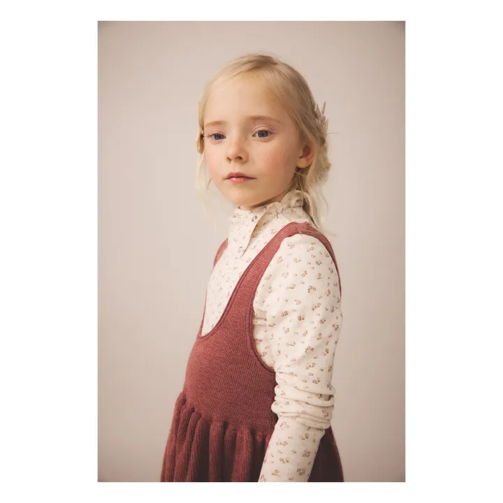 Robe Sage Laine de Mérinos | Bois de rose- Image produit n°2