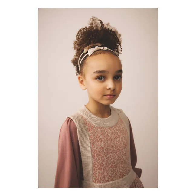 Robe Mathilda Laine de Mérinos | Rose pâle