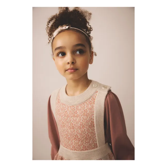 Robe Mathilda Laine de Mérinos | Rose pâle