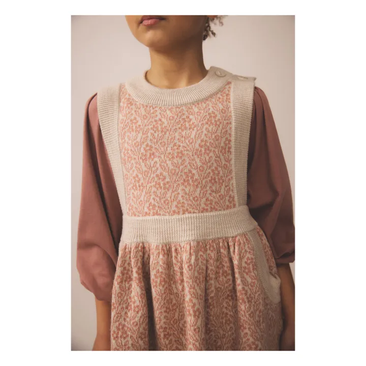 Robe Mathilda Laine de Mérinos | Rose pâle- Image produit n°5