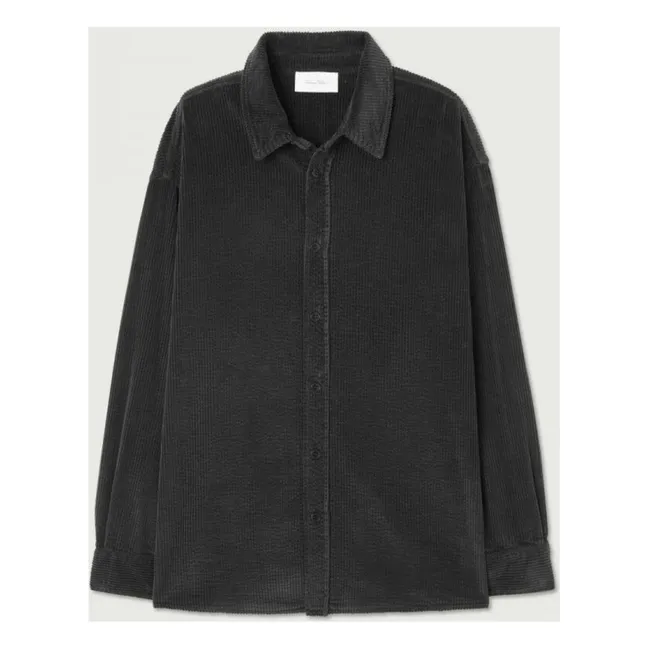 Camisa de terciopelo Padow | Carbón
