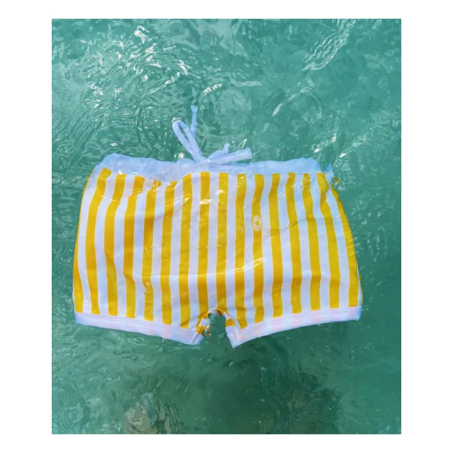 Gouverneur Striped UV Protection Swim Trunks | Yellow