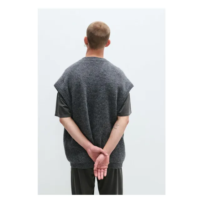 Vitow Sleeveless Wool and Alpaca Vest | Steel