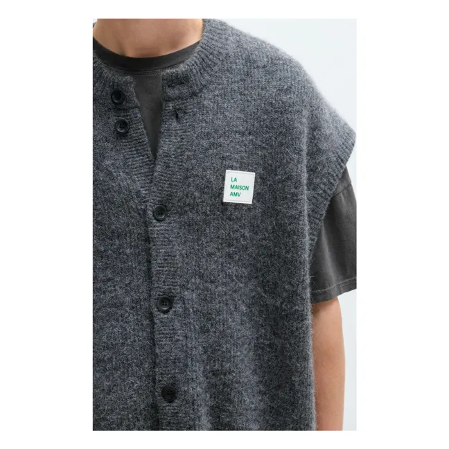 Gilet senza maniche in lana e alpaca Vitow | Acciaio