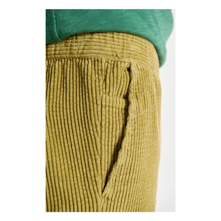 Pantalon Padow Velours | Vert kaki clair- Image produit n°2