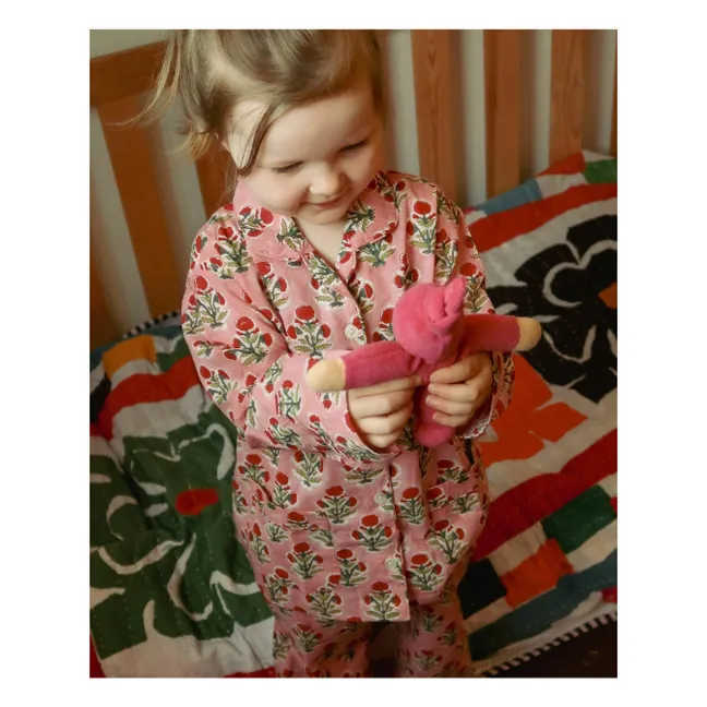 Pyjama Nuit Fleuri Coton Bio - Collection Enfant | Rose
