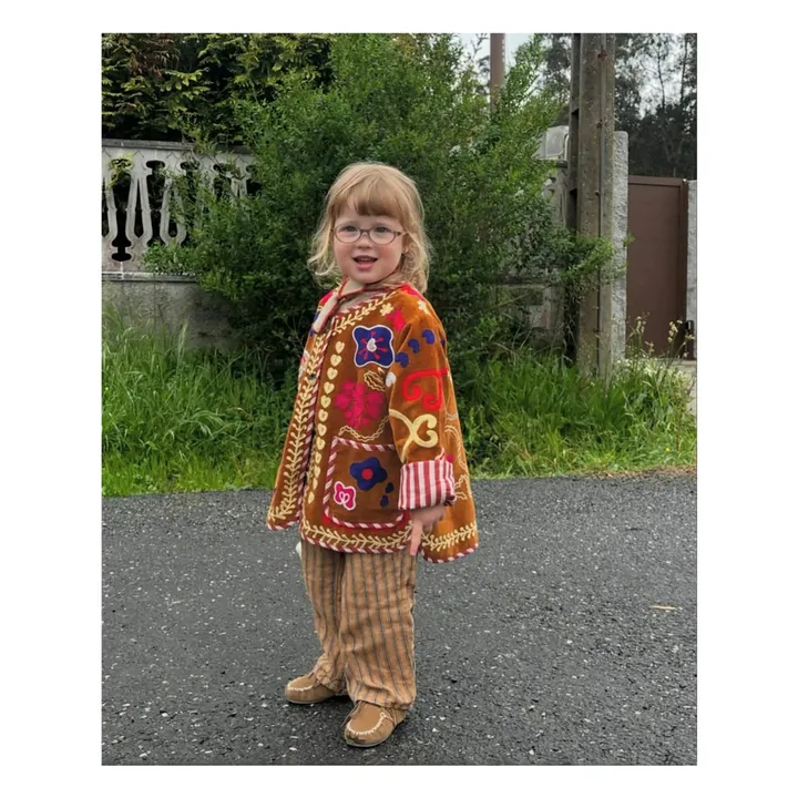 Veste Maggie Velours - Collection Enfant | Marron- Image produit n°1