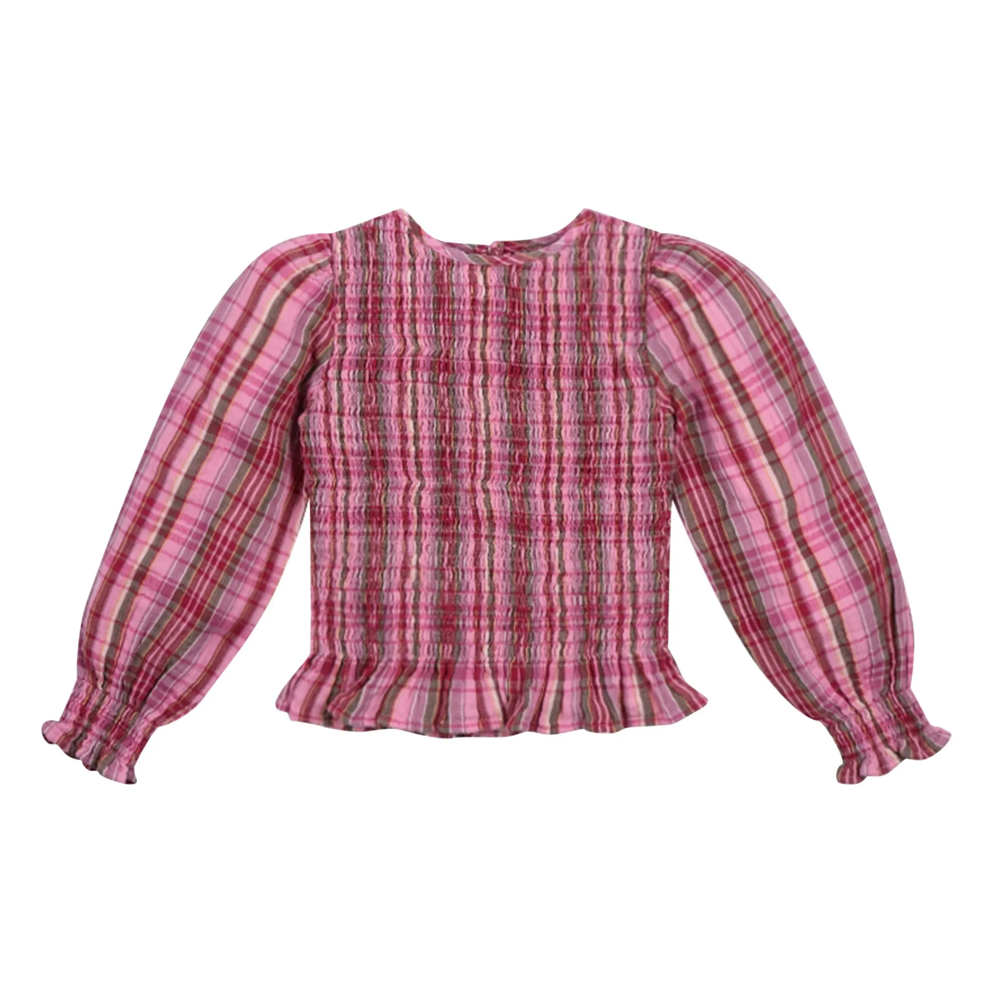 The New Society Pink Adriana Carreaux Blouse