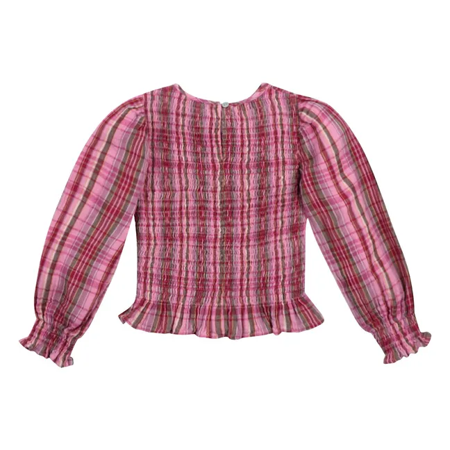 Bluse Adriana Kariert | Rosa