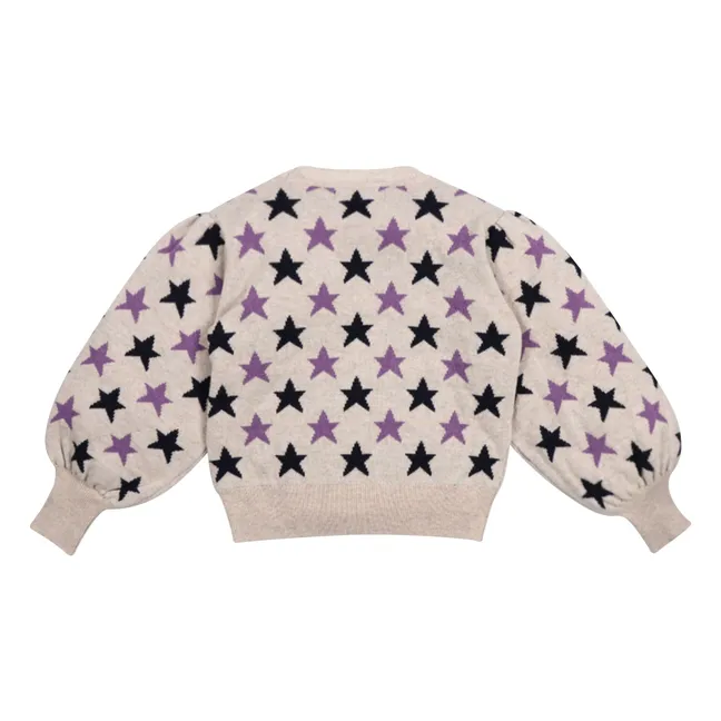 Ximena Etoiles Wool and Recycled Fiber Sweater | Beige