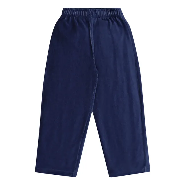 Jogger Clau Velours Coton Bio | Bleu marine