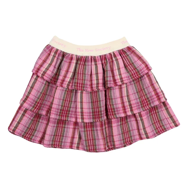 Adriana Double Gauze Cotton Skirt | Pink