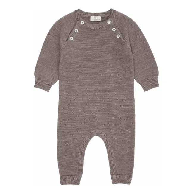 Merino wool jumpsuit | Beige