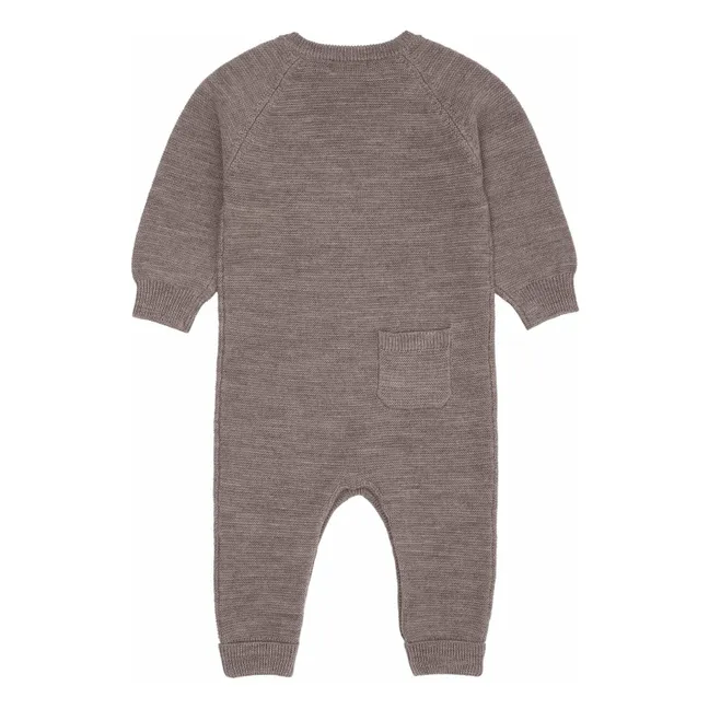 Merino wool jumpsuit | Beige