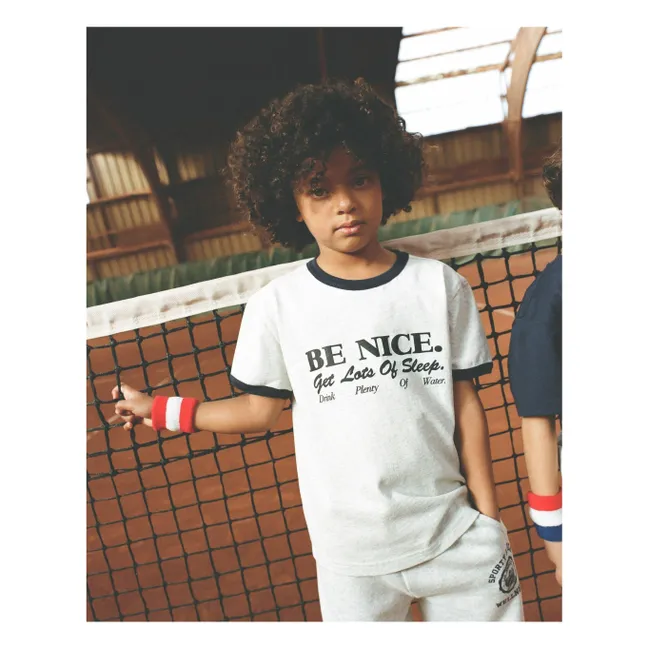 Camiseta Be Nice de algodón reciclado | Gris