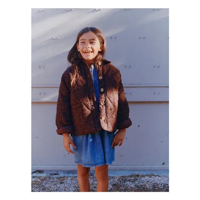 Chaqueta de leopardo Henriette | Marrón