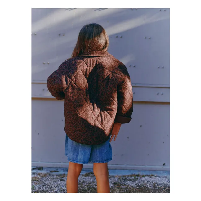 Chaqueta de leopardo Henriette | Marrón