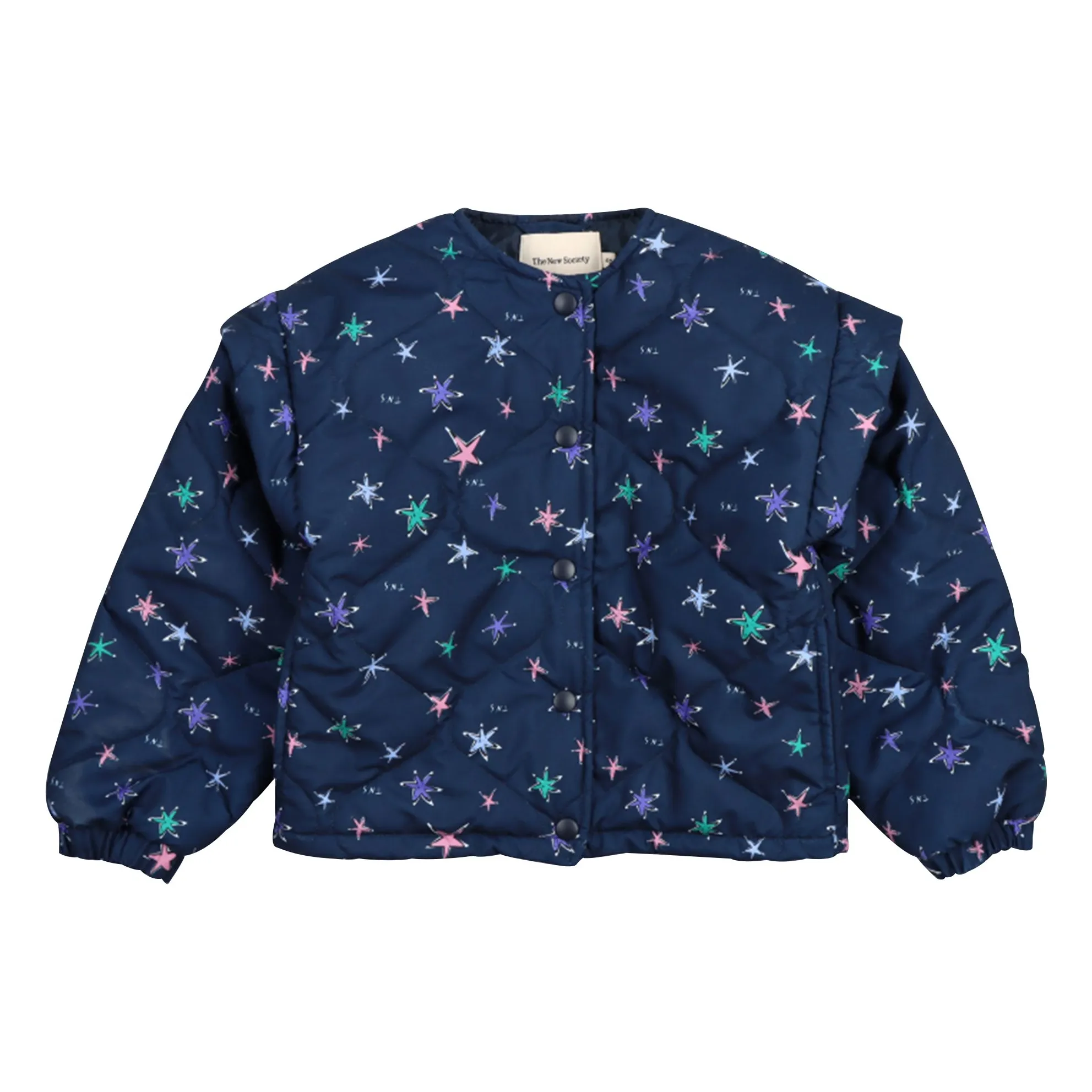 The New Society Girls Navy Blue Althea Etoiles Recycled Fiber Jacket