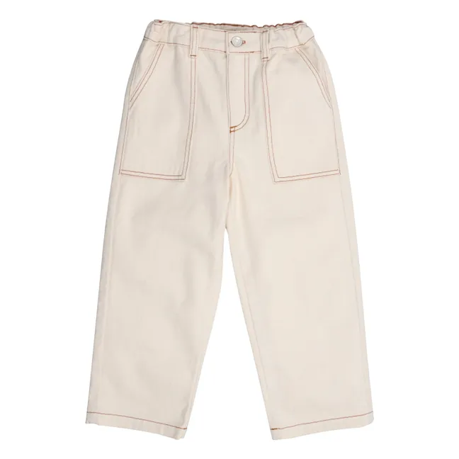 Jean Baggy Coton Bio | Ecru
