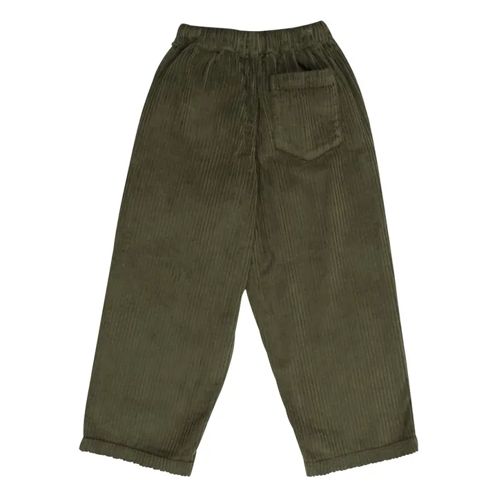 Pantalon Velours Côtelé Nicol | Vert foncé- Image produit n°3