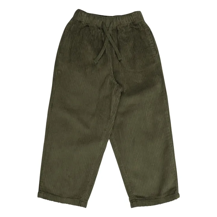 Pantalon Velours Côtelé Nicol | Vert foncé- Image produit n°0