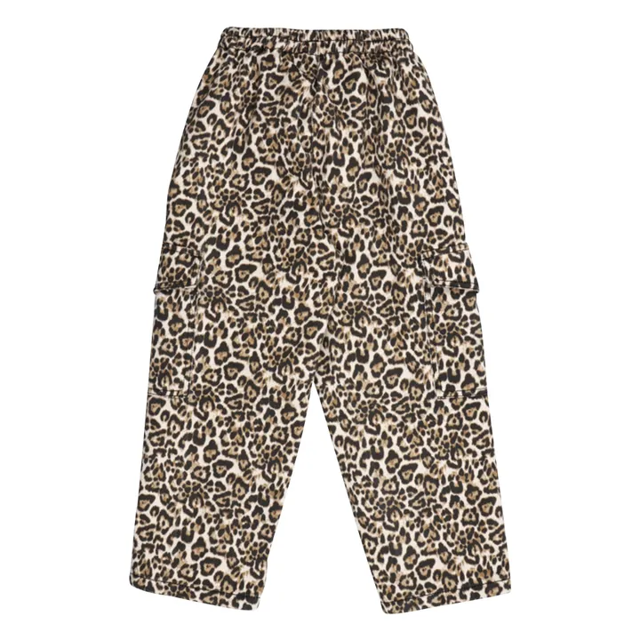 Pantalon Nelia Léopard Coton Bio | Beige- Image produit n°3