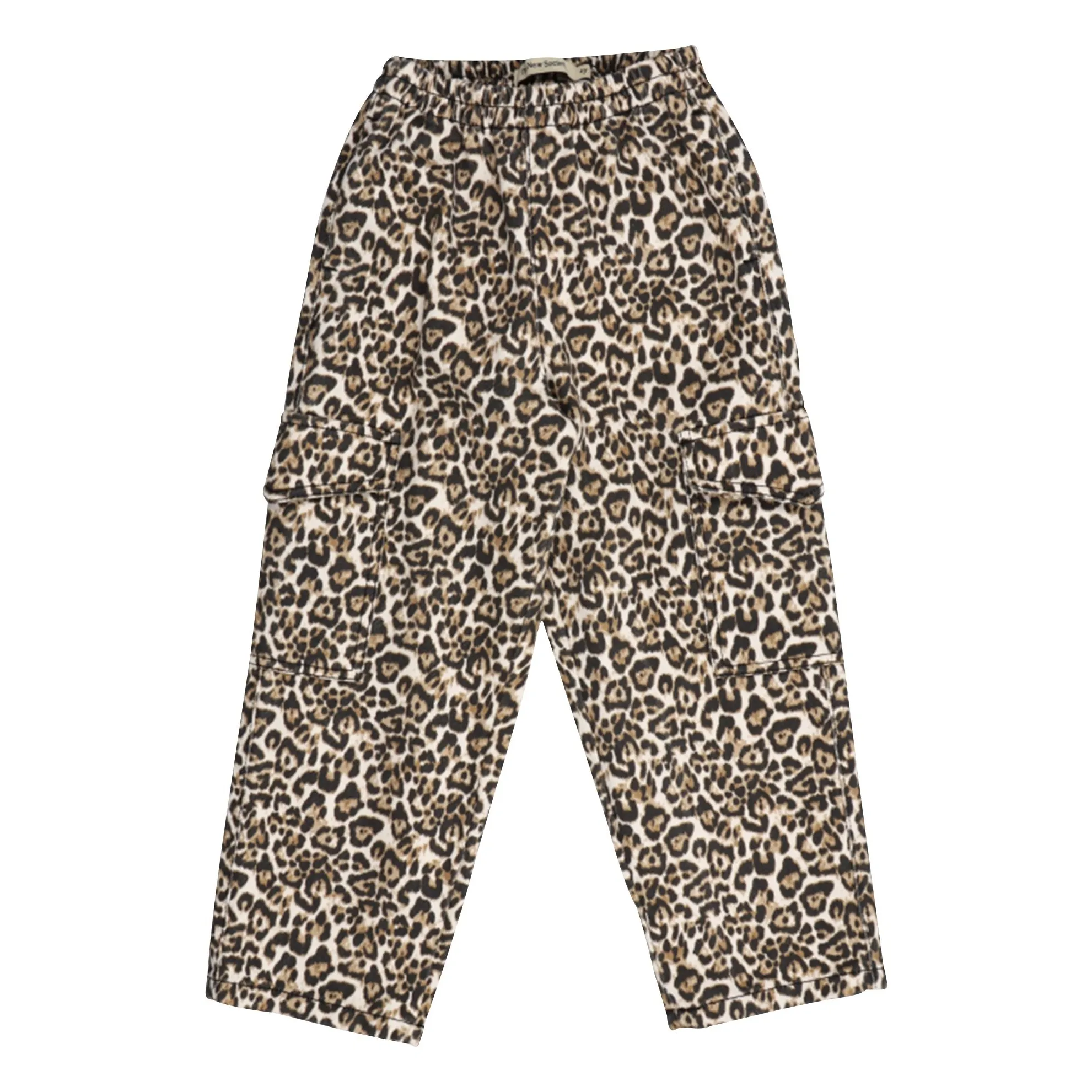 The New Society Beige Nelia Leopard Organic Cotton Pants