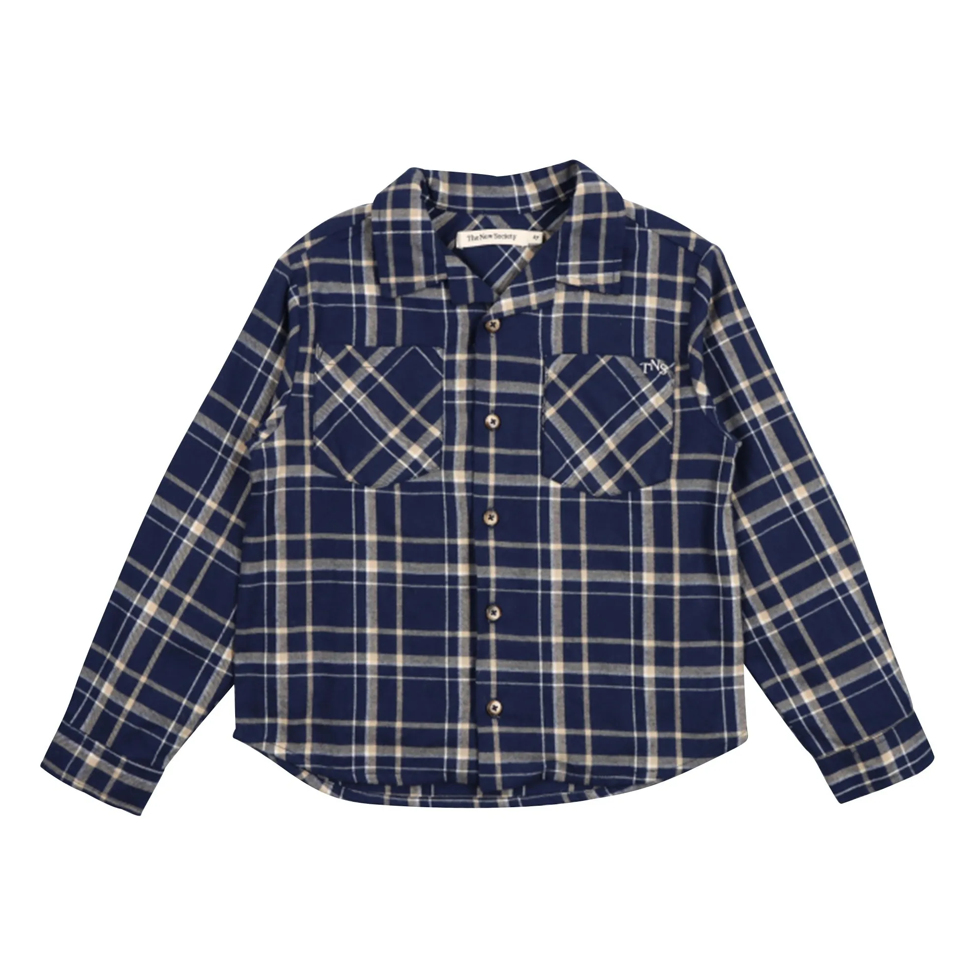 The New Society Navy Blue John Carreaux Organic Cotton Shirt