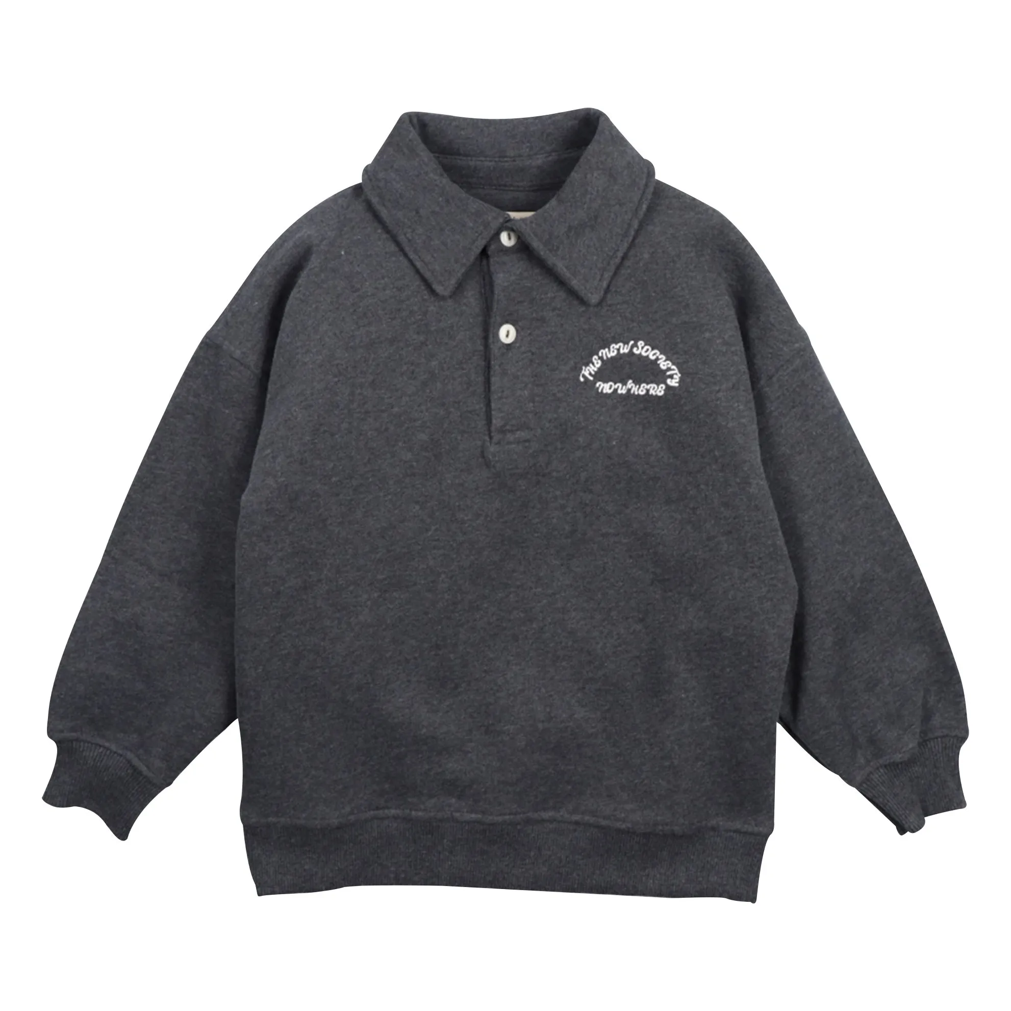 The New Society Dark Grey Polo Nico