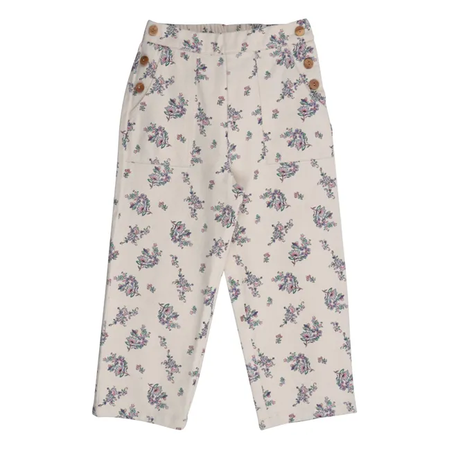 Emma Fleuri Organic Cotton Trousers | Beige