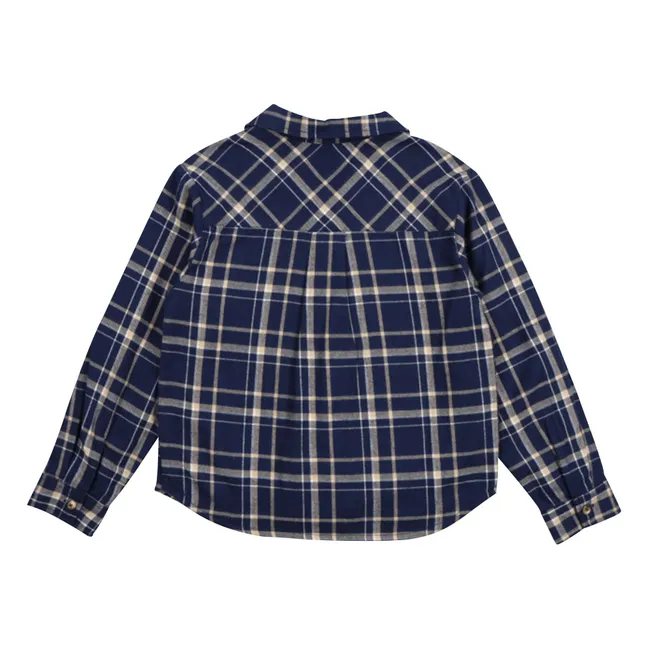 Chemise John Carreaux Coton Bio | Bleu marine