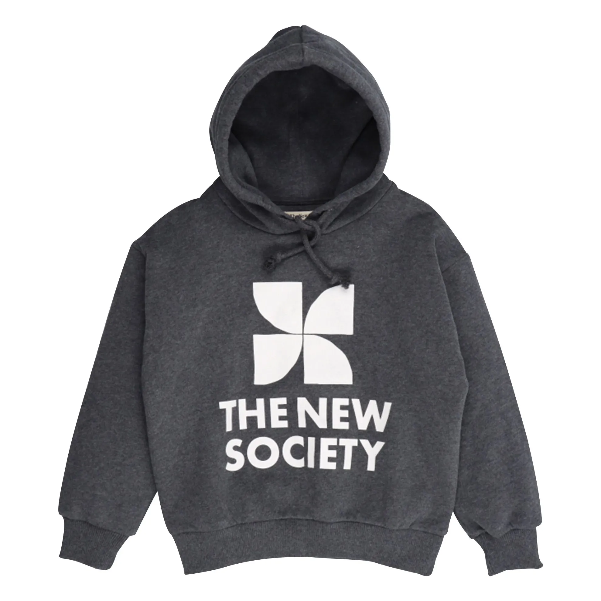The New Society Dark Grey Logo Hoodie