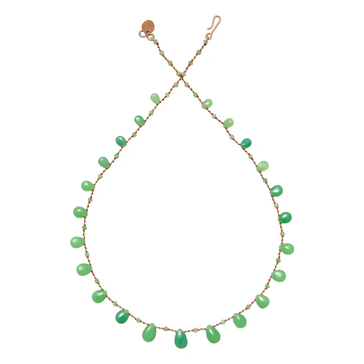 Evergreen Drops &amp; Beads necklace | Chrysoprase- Product image n°0