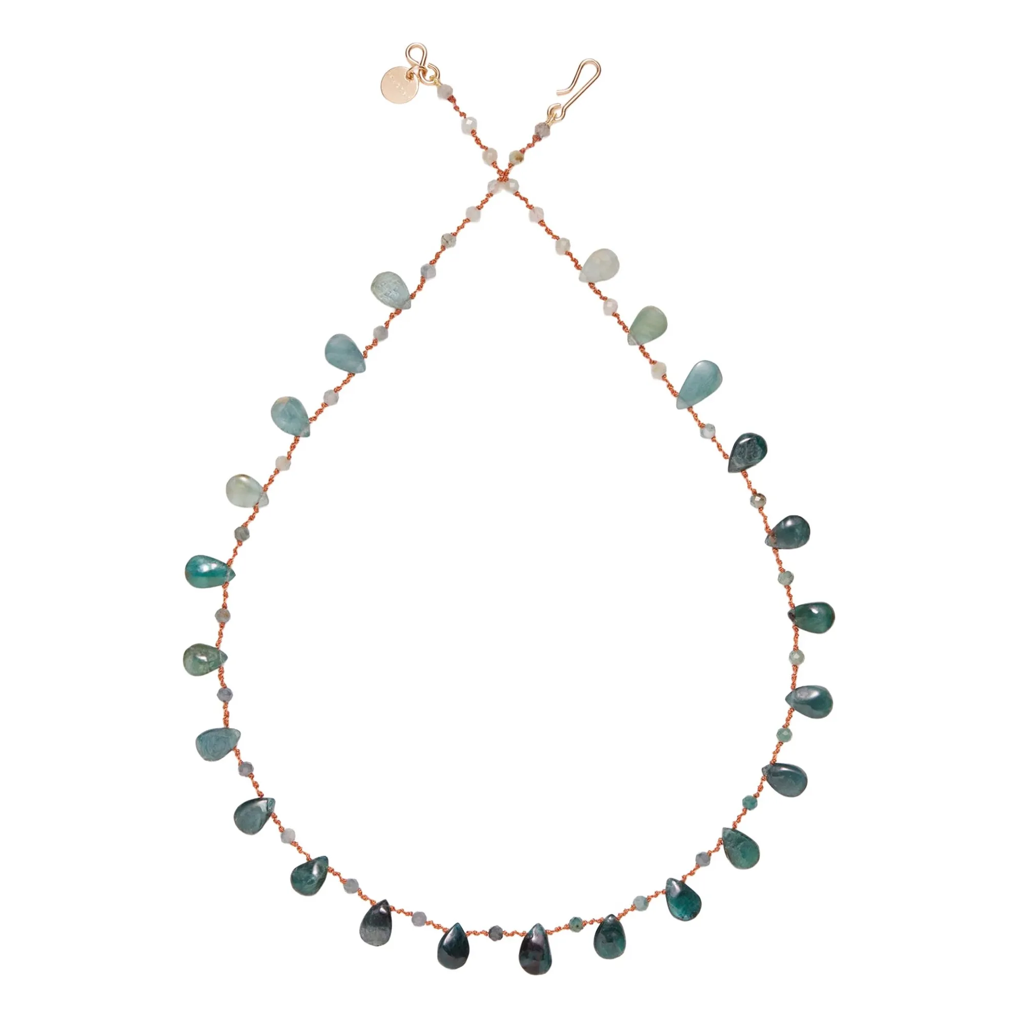 Ivarene Grandidierite Osprey Drops & Beads Necklace