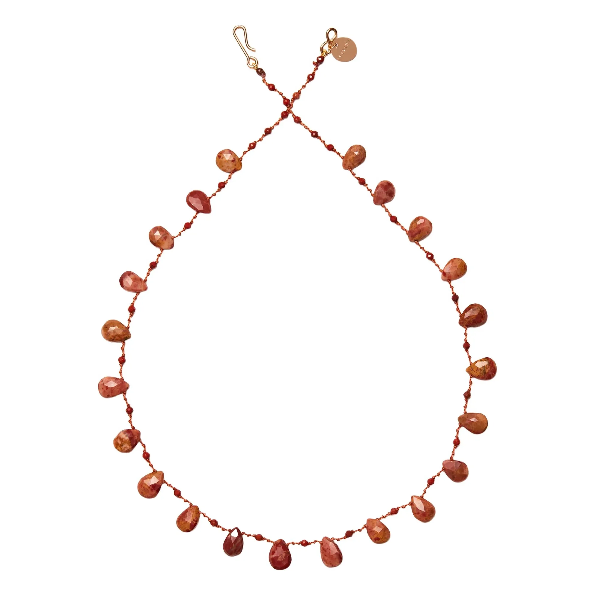Ivarene Red Jasper Harper Drops & Beads Necklace