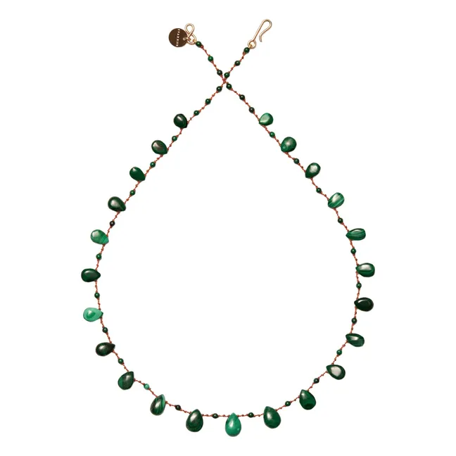 Collar Savannah Drops &amp; Beads | Malachite