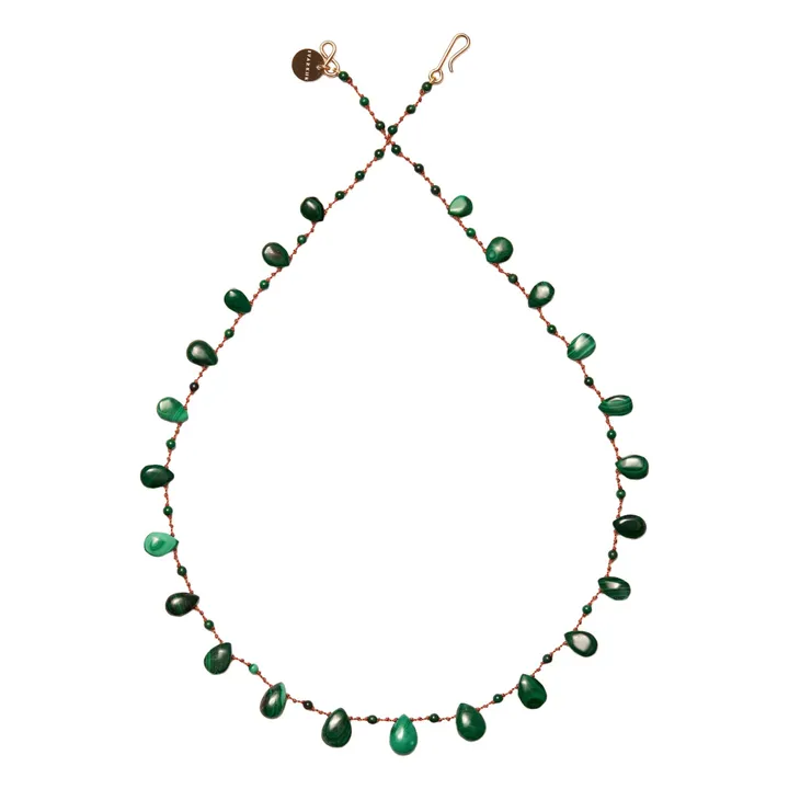 Collier Savannah Drops & Beads | Malachite- Image produit n°0