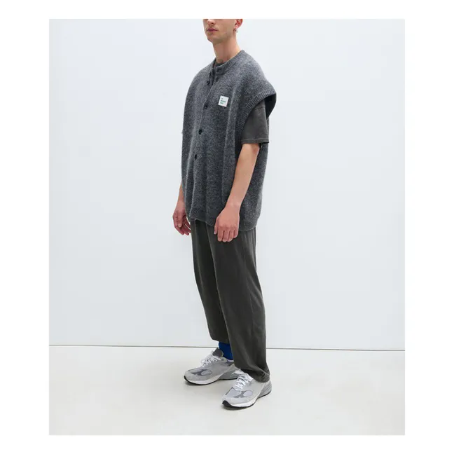 Vitow Sleeveless Wool and Alpaca Vest | Steel