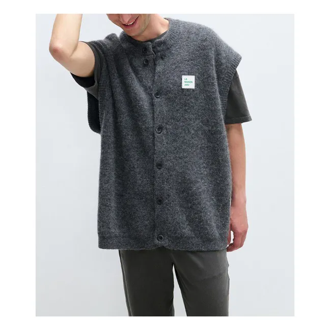 Gilet Sans Manches Vitow Laine et Alpaga | Acier