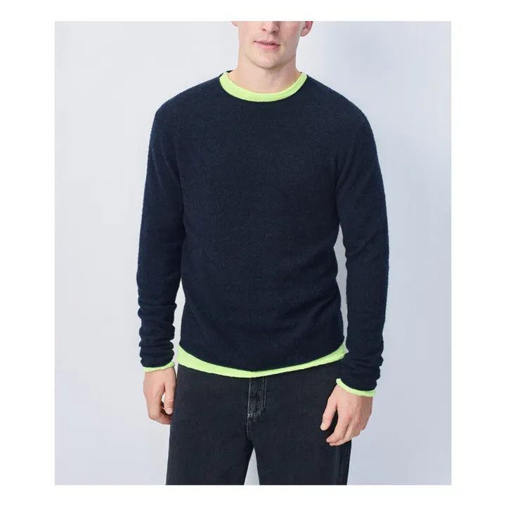 Pull Ducksbay Laine et Cachemire | Bleu marine- Image produit n°1