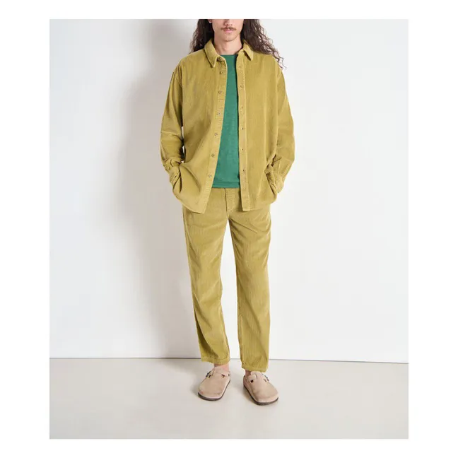 Pantalon Padow Velours | Vert kaki clair