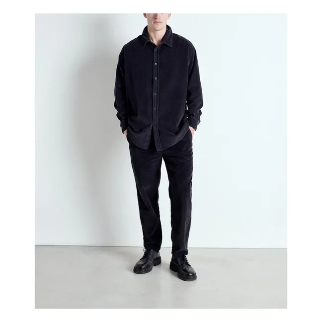 Camisa de terciopelo Padow | Carbón