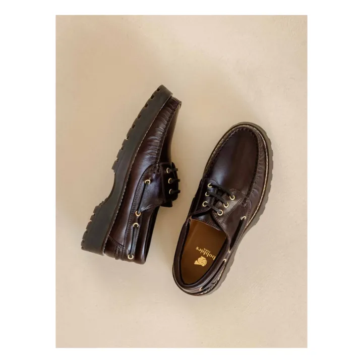 Chaussures Bateau Benthe Cuir | Café- Image produit n°7